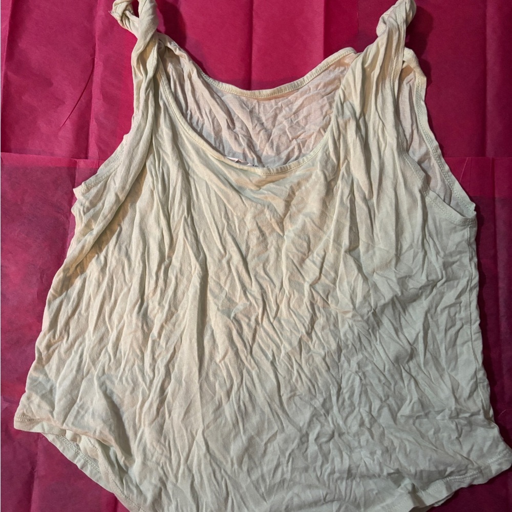 Melrose and Market Cream Tan Relaxed Tank Top